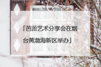 芭蕾艺术分享会在烟台黄渤海新区举办