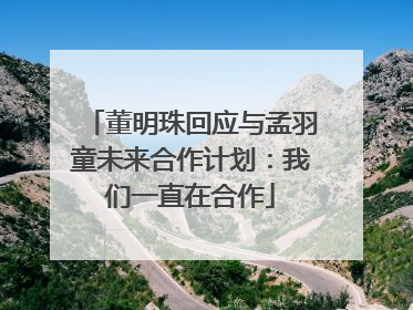 董明珠回应与孟羽童未来合作计划：我们一直在合作