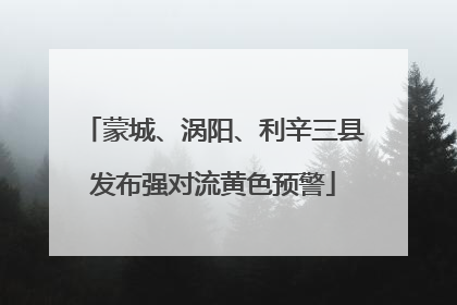 蒙城、涡阳、利辛三县发布强对流黄色预警