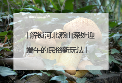 解锁河北燕山深处迎端午的民俗新玩法
