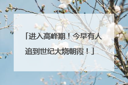 进入高峰期！今早有人追到世纪大烧朝霞！