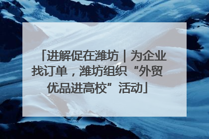 进解促在潍坊｜为企业找订单，潍坊组织“外贸优品进高校”活动