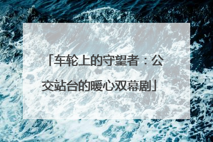 车轮上的守望者：公交站台的暖心双幕剧