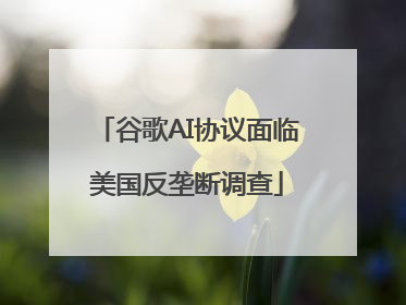 谷歌AI协议面临美国反垄断调查