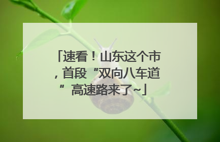 速看！山东这个市，首段“双向八车道”高速路来了~