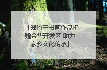 郑竹三书画作品捐赠金华开发区 助力家乡文化传承