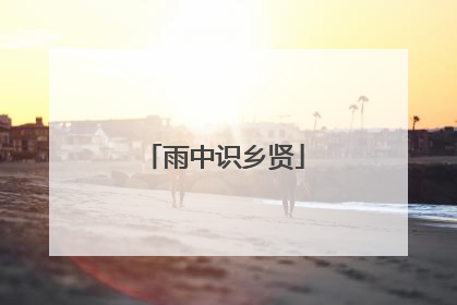 雨中识乡贤