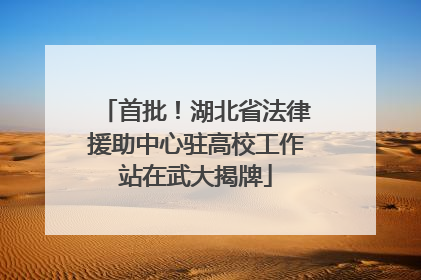 首批！湖北省法律援助中心驻高校工作站在武大揭牌