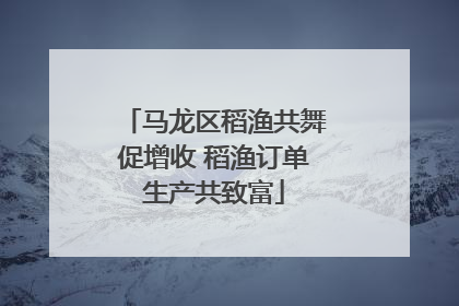 马龙区稻渔共舞促增收 稻渔订单生产共致富