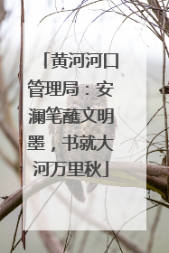 黄河河口管理局：安澜笔蘸文明墨，书就大河万里秋