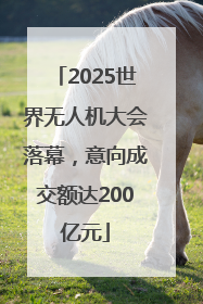 2025世界无人机大会落幕，意向成交额达200亿元