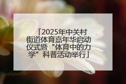 2025年中关村街道体育嘉年华启动仪式暨“体育中的力学”科普活动举行