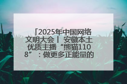 2025年中国网络文明大会丨 安徽本土优质主播“熊猫1108”：做更多正能量的事情 带给大家快乐