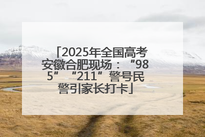 2025年全国高考安徽合肥现场：“985”“211”警号民警引家长打卡