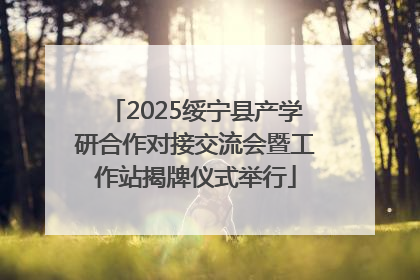 2025绥宁县产学研合作对接交流会暨工作站揭牌仪式举行