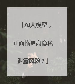 AI大模型，正面临更高隐私泄露风险？